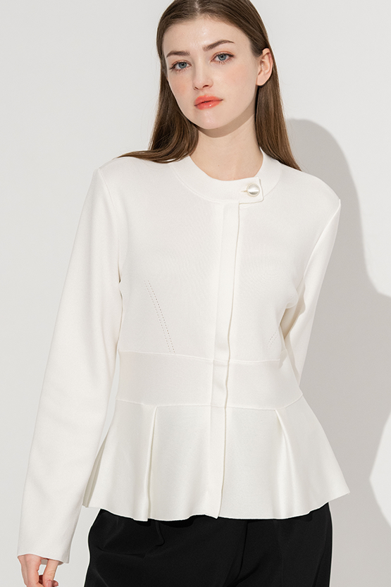 White sales peplum jacket