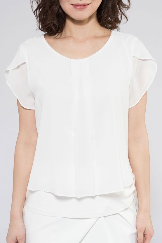 white chiffon top