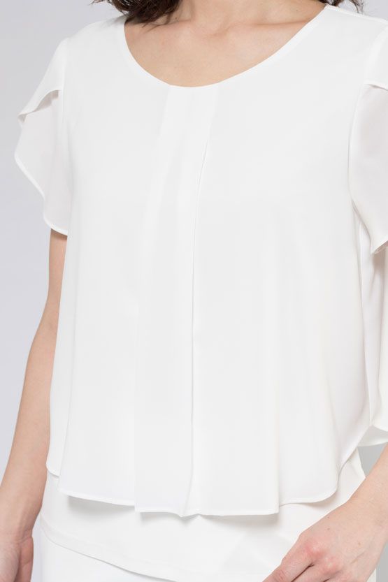 white chiffon top