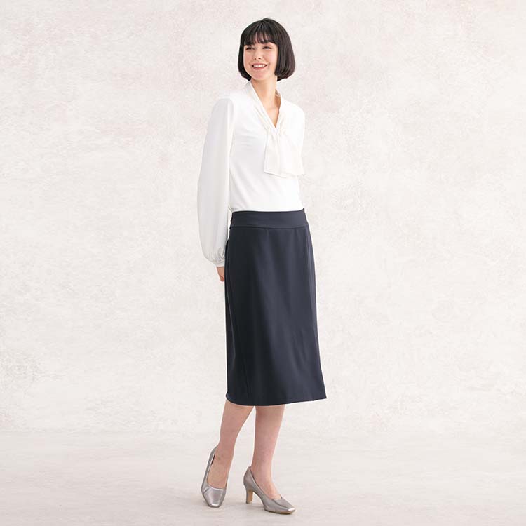 double pocketskirt navy MEME ネイビー膝上スカート - markebymapel.com