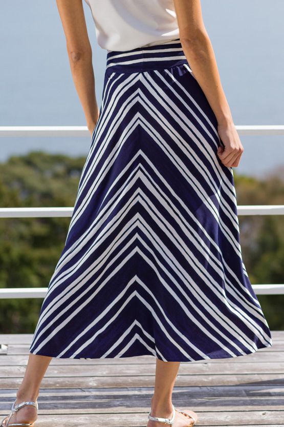 striped skirt flare