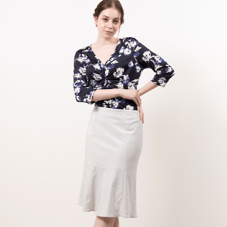 Navy Midi Mermaid Skirt, kay me