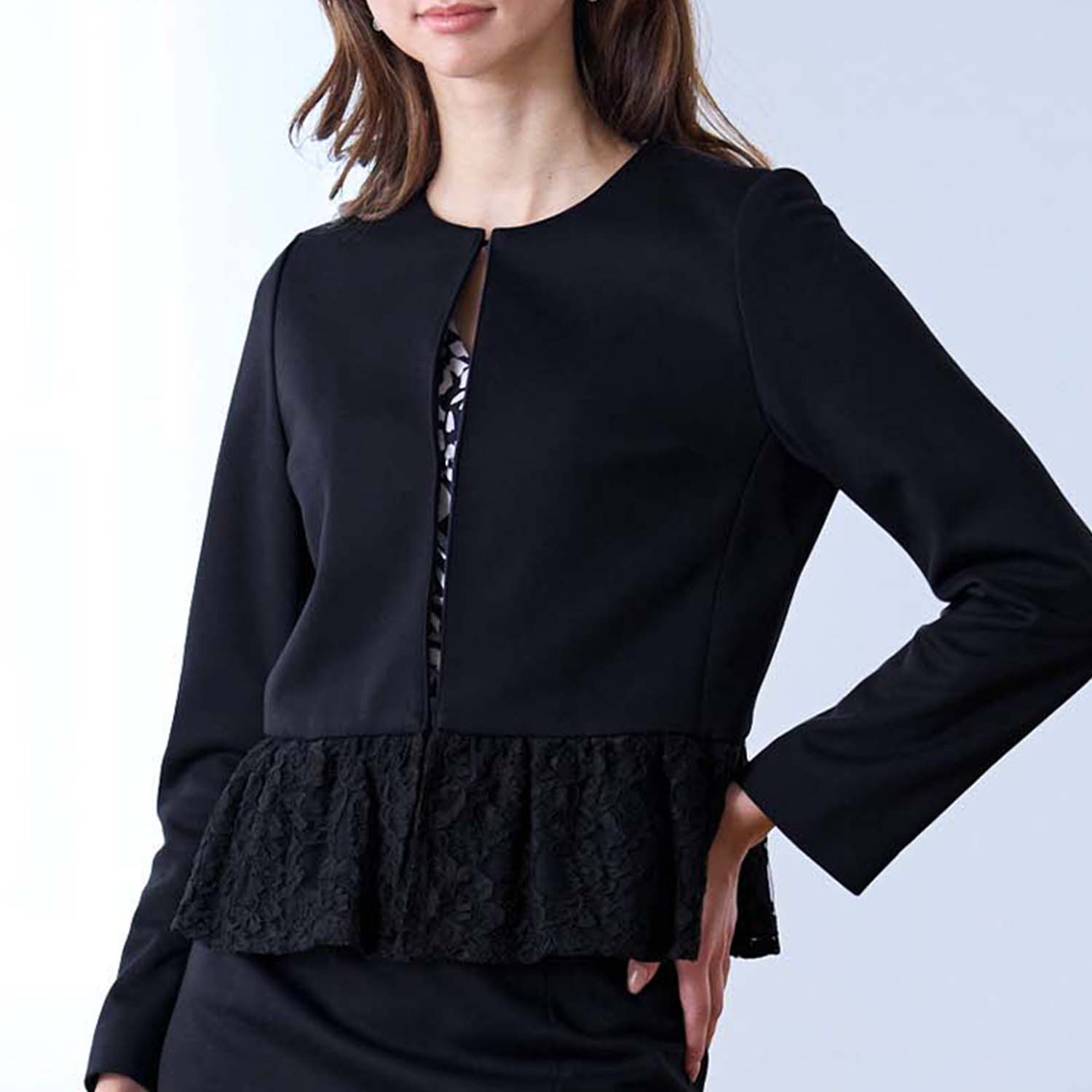 Lace clearance peplum jacket