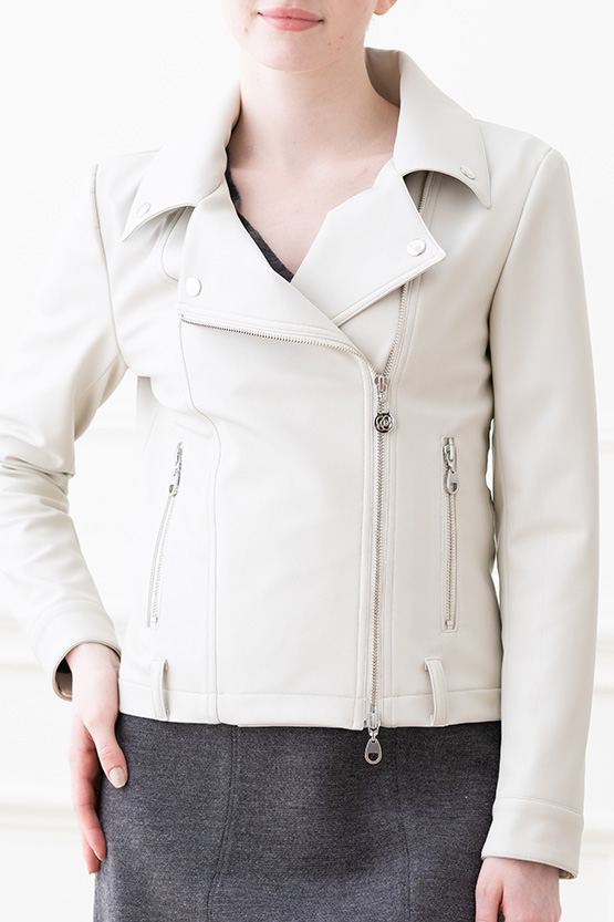 Ivory on sale biker jacket