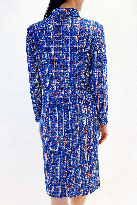 ひざ丈ワンピースKyaMe (ケイミー）　濃紺ワンピース　半袖　夏　上品（size７）