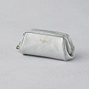 Silver Boxy Pouch - Small
